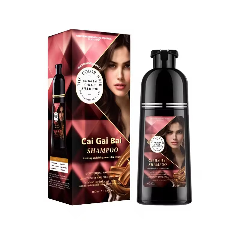 Hair Dye Shampoo with Ginger & Ginseng Extract | OEM Cosmetics & Private Label Hair Care Supplier China | Natural Black Coloring & Scalp Nourishing Formula